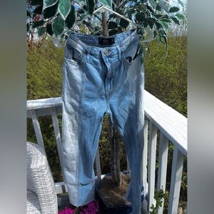 H&M double color jeans! ULTRA HIGH RISE DAD JEAN